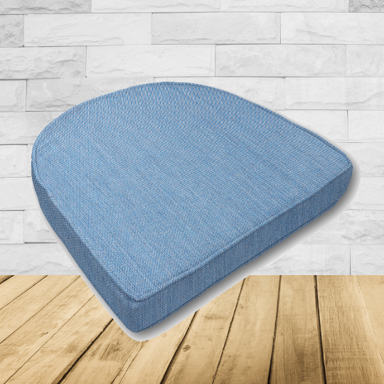 Cushion for wicker patio chairs, contoured or rounded at the back, Designed specifically for outdoor wicker patio chairs.