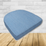 Cushion for wicker patio chairs, contoured or rounded at the back, Designed specifically for outdoor wicker patio chairs.