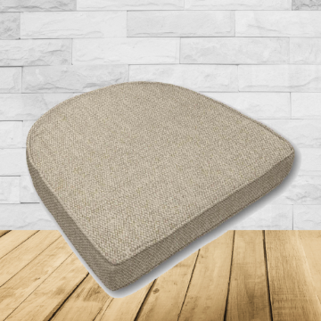 Cushion for wicker patio chairs, contoured or rounded at the back, Designed specifically for outdoor wicker patio chairs.
