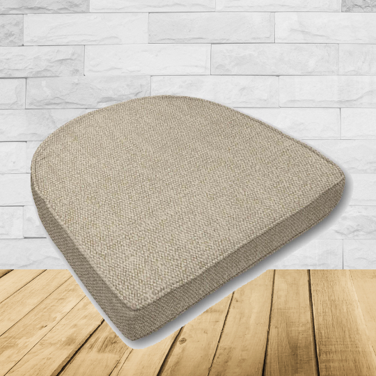 Cushion for wicker patio chairs, contoured or rounded at the back, Designed specifically for outdoor wicker patio chairs.