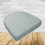 Cushion for wicker patio chairs, contoured or rounded at the back, Designed specifically for outdoor wicker patio chairs.