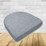 Cushion for wicker patio chairs, contoured or rounded at the back, Designed specifically for outdoor wicker patio chairs.