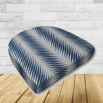 Wicker Patio Chair Cushions with a rounded back Boxed Double Piped Patio Dining Chair Seat Pad or Seat Cushion from Cascadia Outdoor Cushions
