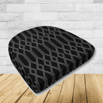 Wicker Patio Chair Cushions with a rounded back Boxed Double Piped Patio Dining Chair Seat Pad or Seat Cushion from Cascadia Outdoor Cushions