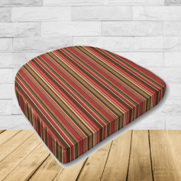 Cushion for wicker patio chairs, contoured or rounded at the back, Designed specifically for outdoor wicker patio chairs.