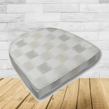 Wicker Patio Chair Cushions with a rounded back Boxed Double Piped Patio Dining Chair Seat Pad or Seat Cushion from Cascadia Outdoor Cushions