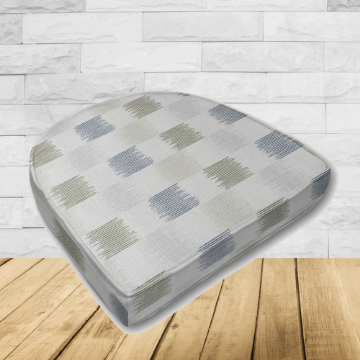 Wicker Patio Chair Cushions with a rounded back Boxed Double Piped Patio Dining Chair Seat Pad or Seat Cushion from Cascadia Outdoor Cushions