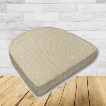 Wicker Patio Chair Cushions with a rounded back Boxed Double Piped Patio Dining Chair Seat Pad or Seat Cushion from Cascadia Outdoor Cushions