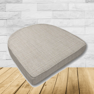 Wicker Patio Chair Cushions with a rounded back Boxed Double Piped Patio Dining Chair Seat Pad or Seat Cushion from Cascadia Outdoor Cushions