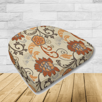 Cushion for wicker patio chairs, contoured or rounded at the back, Designed specifically for outdoor wicker patio chairs.