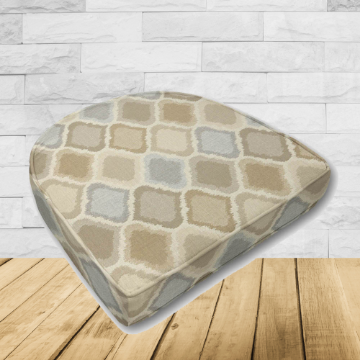 Cushion for wicker patio chairs, contoured or rounded at the back, Designed specifically for outdoor wicker patio chairs.