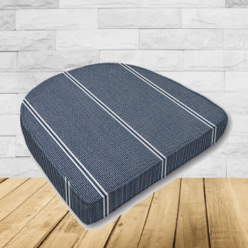 Cushion for wicker patio chairs, contoured or rounded at the back, Designed specifically for outdoor wicker patio chairs.