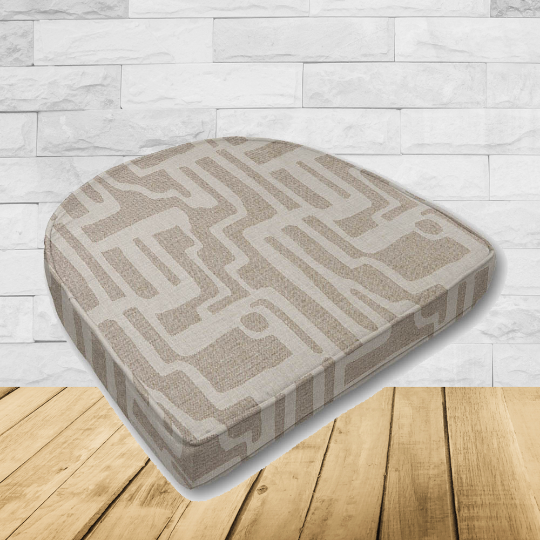 Cushion for wicker patio chairs, contoured or rounded at the back, Designed specifically for outdoor wicker patio chairs.