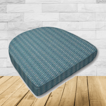 Cushion for wicker patio chairs, contoured or rounded at the back, Designed specifically for outdoor wicker patio chairs.