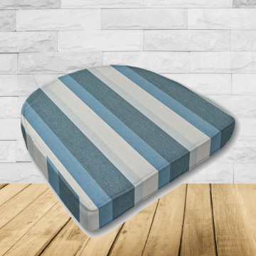 Cushion for wicker patio chairs, contoured or rounded at the back, Designed specifically for outdoor wicker patio chairs.