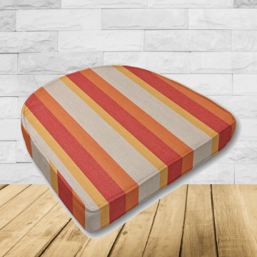 Cushion for wicker patio chairs, contoured or rounded at the back, Designed specifically for outdoor wicker patio chairs.