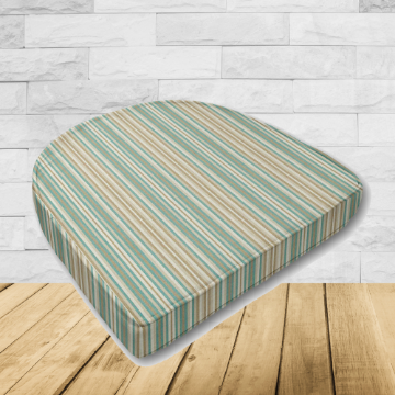 Cushion for wicker patio chairs, contoured or rounded at the back, Designed specifically for outdoor wicker patio chairs.