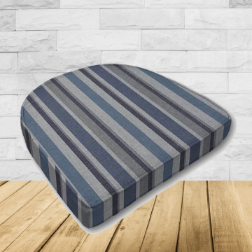Cushion for wicker patio chairs, contoured or rounded at the back, Designed specifically for outdoor wicker patio chairs.