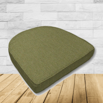 Cushion for wicker patio chairs, contoured or rounded at the back, Designed specifically for outdoor wicker patio chairs.