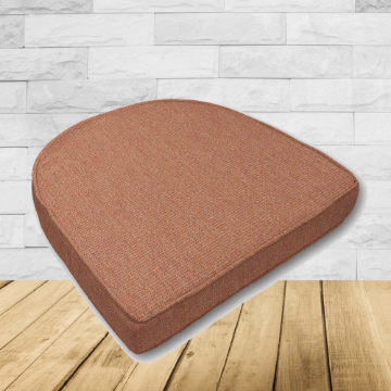 Cushion for wicker patio chairs, contoured or rounded at the back, Designed specifically for outdoor wicker patio chairs.