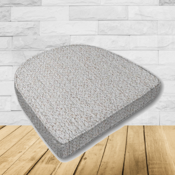 Cushion for wicker patio chairs, contoured or rounded at the back, Designed specifically for outdoor wicker patio chairs.