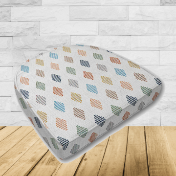 Cushion for wicker patio chairs, contoured or rounded at the back, Designed specifically for outdoor wicker patio chairs.