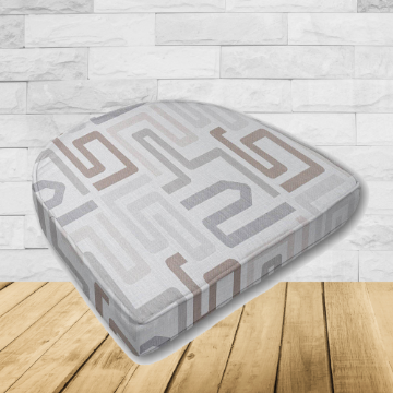 Cushion for wicker patio chairs, contoured or rounded at the back, Designed specifically for outdoor wicker patio chairs.