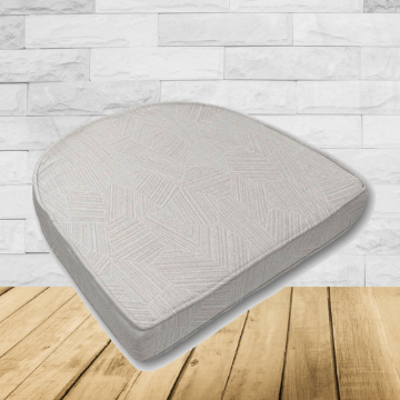 Cushion for wicker patio chairs, contoured or rounded at the back, Designed specifically for outdoor wicker patio chairs.