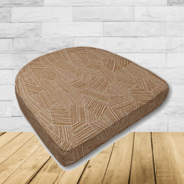 Cushion for wicker patio chairs, contoured or rounded at the back, Designed specifically for outdoor wicker patio chairs.