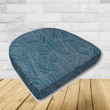 Cushion for wicker patio chairs, contoured or rounded at the back, Designed specifically for outdoor wicker patio chairs.