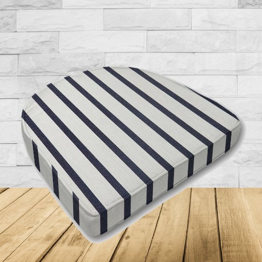 Cushion for wicker patio chairs, contoured or rounded at the back, Designed specifically for outdoor wicker patio chairs.
