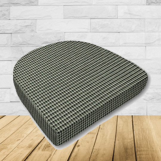 Outdoor Cushion for wicker patio chairs, contoured or rounded at the back, Designed specifically for outdoor wicker patio chairs.