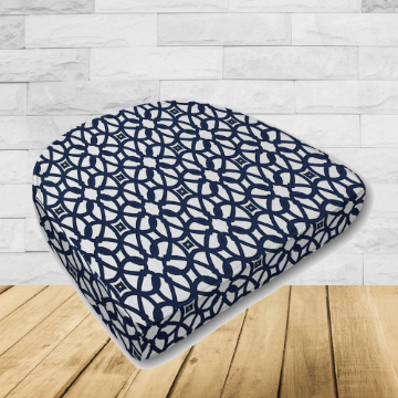 Wicker Patio Chair Cushions with a rounded back Boxed Double Piped Patio Dining Chair Seat Pad or Seat Cushion from Cascadia Outdoor Cushions