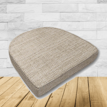 Wicker Patio Chair Cushions with a rounded back Boxed Double Piped Patio Dining Chair Seat Pad or Seat Cushion from Cascadia Outdoor Cushions