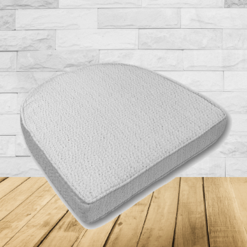 Wicker Patio Chair Cushions with a rounded back Boxed Double Piped Patio Dining Chair Seat Pad or Seat Cushion from Cascadia Outdoor Cushions