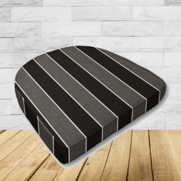 Wicker Patio Chair Cushions with a rounded back Boxed Double Piped Patio Dining Chair Seat Pad or Seat Cushion from Cascadia Outdoor Cushions