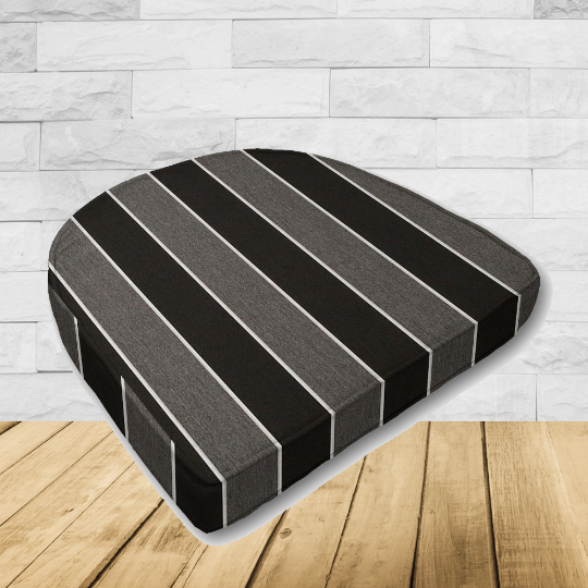 Wicker Patio Chair Cushions with a rounded back Boxed Double Piped Patio Dining Chair Seat Pad or Seat Cushion from Cascadia Outdoor Cushions