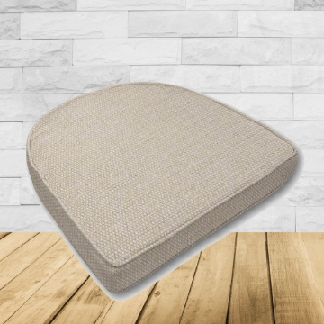 Wicker Patio Chair Cushions with a rounded back Boxed Double Piped Patio Dining Chair Seat Pad or Seat Cushion from Cascadia Outdoor Cushions