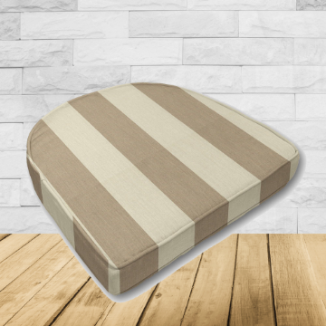 Wicker Patio Chair Cushions with a rounded back Boxed Double Piped Patio Dining Chair Seat Pad or Seat Cushion from Cascadia Outdoor Cushions