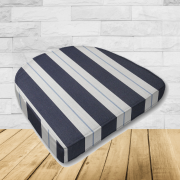 Wicker Patio Chair Cushions with a rounded back Boxed Double Piped Patio Dining Chair Seat Pad or Seat Cushion from Cascadia Outdoor Cushions