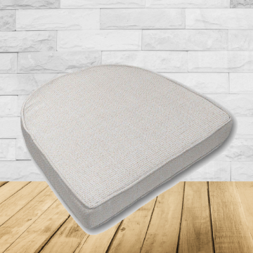 Wicker Patio Chair Cushions with a rounded back Boxed Double Piped Patio Dining Chair Seat Pad or Seat Cushion from Cascadia Outdoor Cushions
