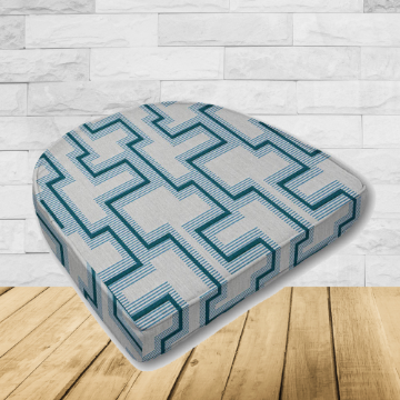 Wicker Patio Chair Cushions with a rounded back Boxed Double Piped Patio Dining Chair Seat Pad or Seat Cushion from Cascadia Outdoor Cushions