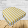 Wicker Patio Chair Cushions with a rounded back Boxed Double Piped Patio Dining Chair Seat Pad or Seat Cushion from Cascadia Outdoor Cushions