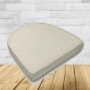 Wicker Patio Chair Cushions with a rounded back Boxed Double Piped Patio Dining Chair Seat Pad or Seat Cushion from Cascadia Outdoor Cushions