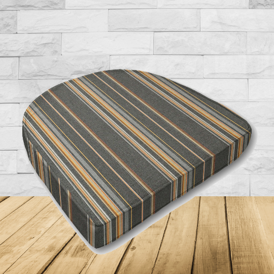 Cushion for wicker patio chairs, contoured or rounded at the back, Designed specifically for outdoor wicker patio chairs.