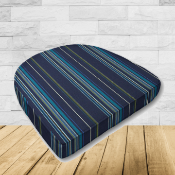 Cushion for wicker patio chairs, contoured or rounded at the back, Designed specifically for outdoor wicker patio chairs.