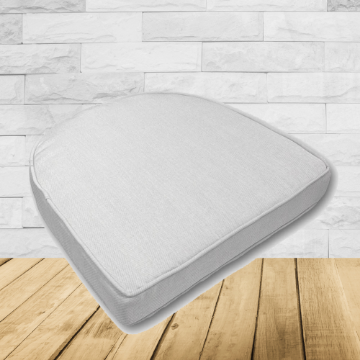 Cushion for wicker patio chairs, contoured or rounded at the back, Designed specifically for outdoor wicker patio chairs.