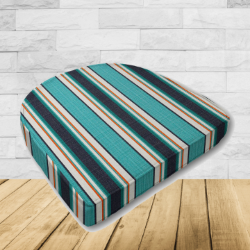 Wicker Patio Chair Cushions with a rounded back Boxed Double Piped Patio Dining Chair Seat Pad or Seat Cushion from Cascadia Outdoor Cushions