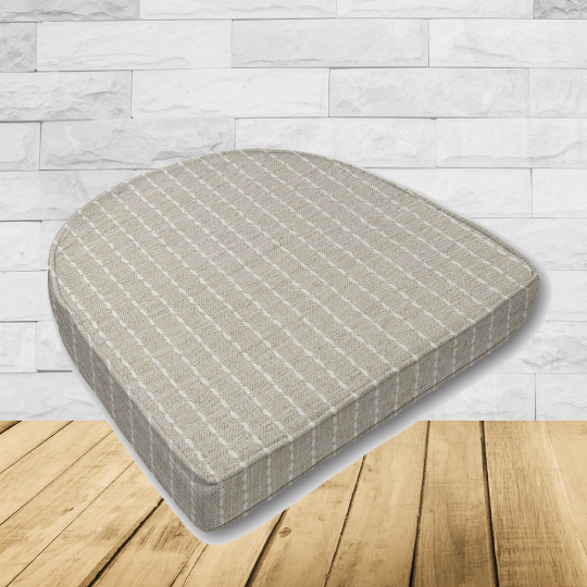 Wicker Patio Chair Cushions with a rounded back Boxed Double Piped Patio Dining Chair Seat Pad or Seat Cushion from Cascadia Outdoor Cushions