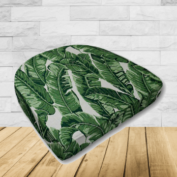 Wicker Patio Chair Cushions with a rounded back Boxed Double Piped Patio Dining Chair Seat Pad or Seat Cushion from Cascadia Outdoor Cushions